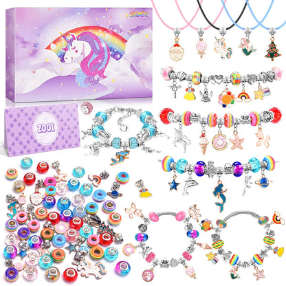 ZOOI Bracelet Making Kit for Girls, Friendship Charm Bracelet Making Kit, Arts and Crafts for Kids Girls Ages 8-12, Girl Toys Age 6-8, Jewelry Making Kit, Crafts Gifts for 6-12 Year Old Girl Purple