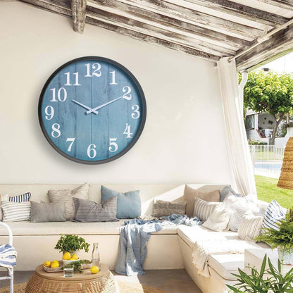 Large Outdoor Indoor Clock Waterproof,18 Inch Waterproof Oversized Wall Clocks,Silent Movement Battery Operated for Garden Patio Pool Room Office Decorative Gifts