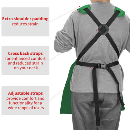 iHansee Green Gardening Apron with Pockets, Garden Apron with Protective Gloves for Women&Men, Harvest & Foraging Aprons w/Quick Release Pocket for Gardeners, One Size Fits Most, Gardening Gifts