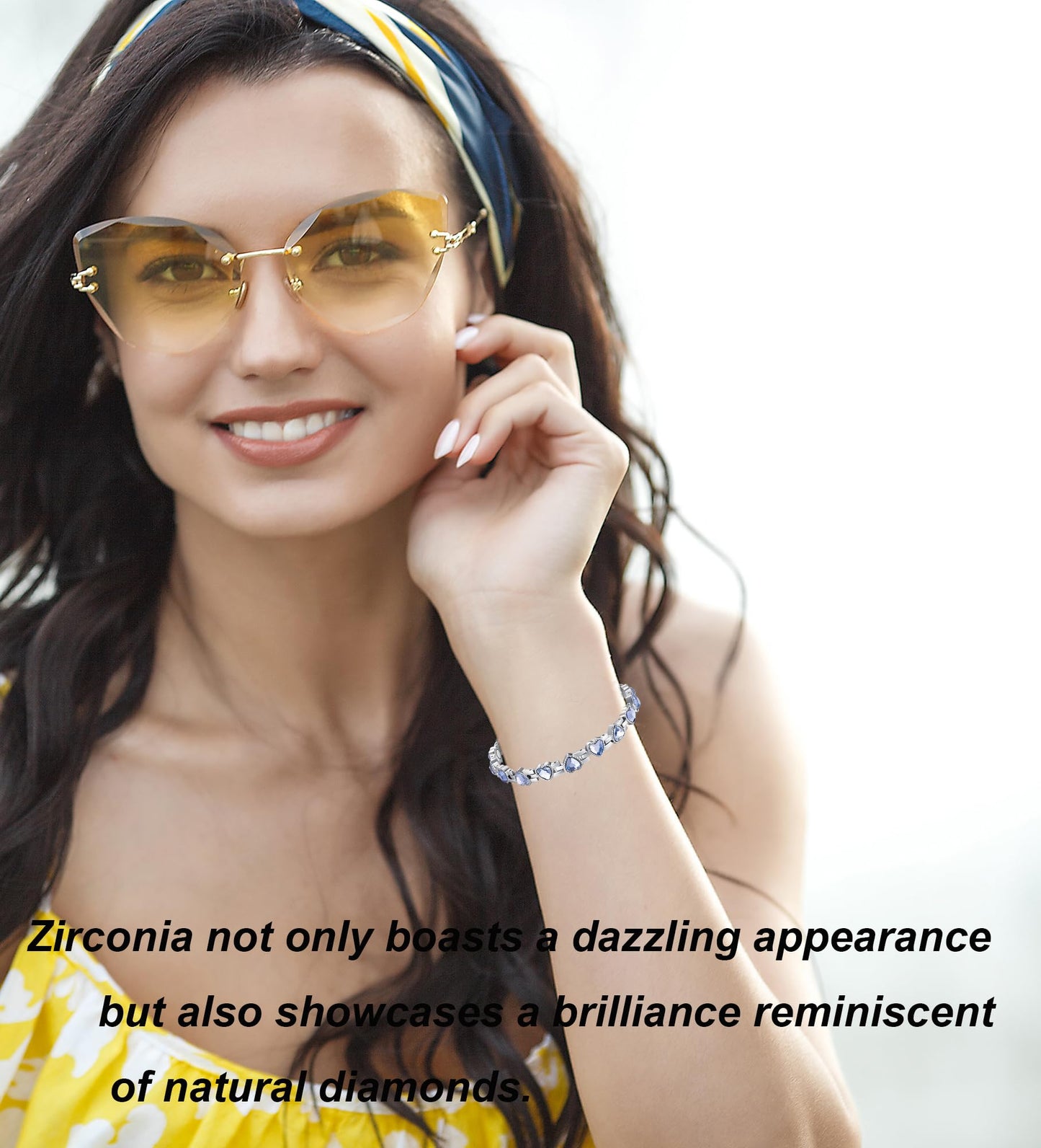 UtenoTureH Magnetic Bracelets for Women, Titanium Steel Therapy Magnetic Bracelets for Couples with Neodymium Magnets & Sparkling Crystals Health Jewelry Gifts
