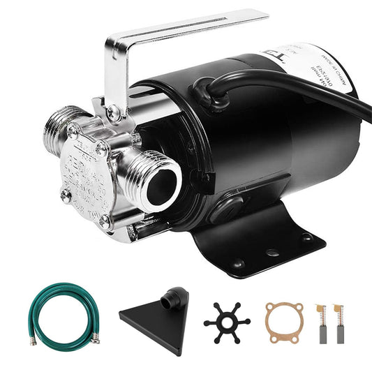 Goplus Water Transfer Pump, 115V 1/10HP 330GPH Portable Electric Utility Pump with 6FT Suction Hose Kit, Remove Water from Garden, Flooded Basements, Rain Barrel, Water Bed, Pool, Ponds and Aquariums