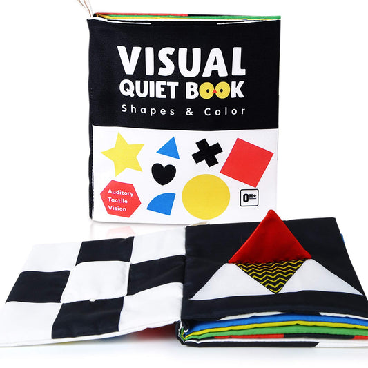 beiens High Contrast Black and White Baby Book - Touch and Feel Crinkle Sensory Toy - Visual Stimulation Interactive Montessori Toys for 0-12 Months Infant Newborn - Baby Gift for Boys Girls
