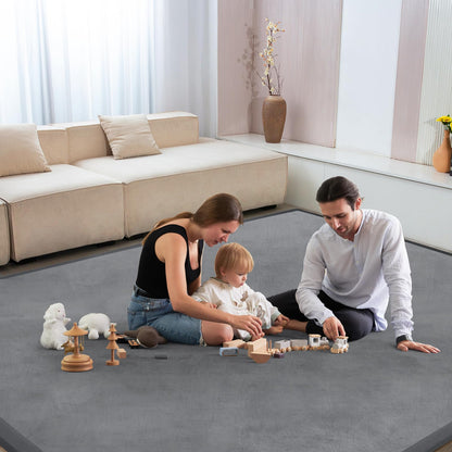 ILPEOD Baby Play Mat for Floor Nursery Rug Muscle Mat Area Rug Playroom Rug 59"x79" Playpen Mat Memory Foam 1.3" Thick Crawling Mat for Babies,Toddlers, Infants, Kids,Grey