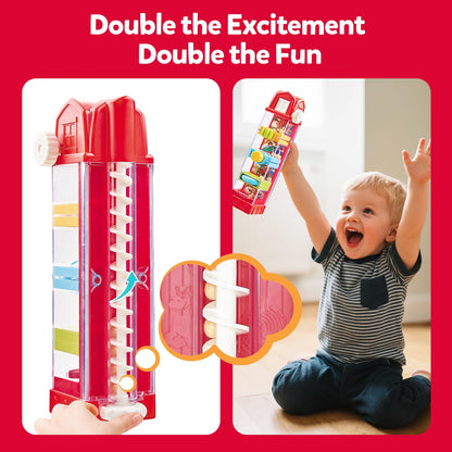 CuteZone Farm Egg Drop Toy for Toddlers 2-4, Montessori Toy for 2 Year Olds, Fine Motor Activity, Cause and Effect Learning, Quiet Travel 2 3 Year Old Gift for Boys Girls