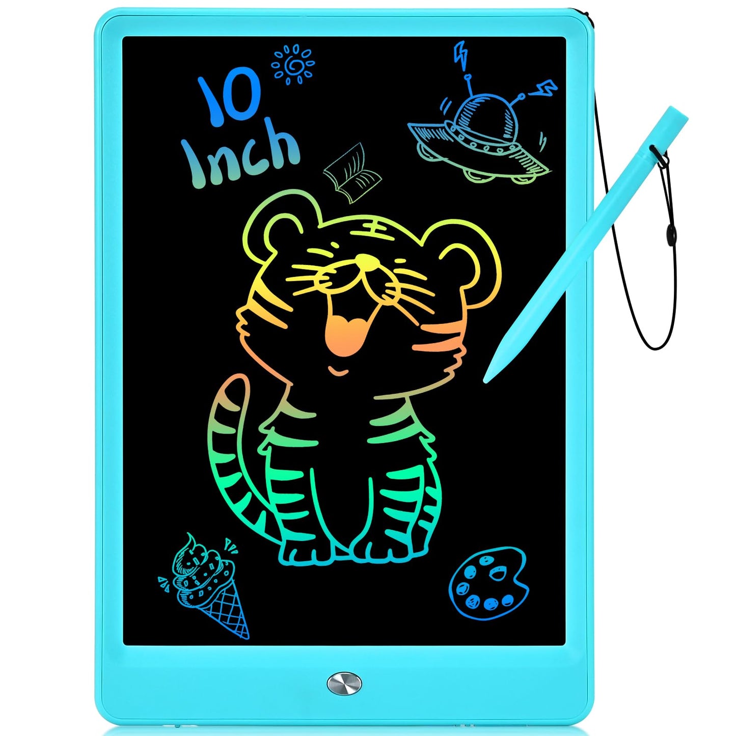 PINKCAT LCD Writing Tablet, Doodle Board Toys Gifts for 3-8 Year Old Girls Boys, 10 Inch Mess Free Coloring Books, Drawing Pad for Kids, Gifts for Toddler Christmas Stocking Stuffers Travel, Blue