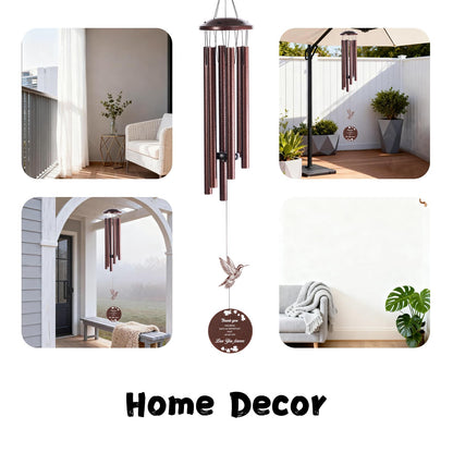 Outdoor Wind Chimes, 37 inch, Hummingbird Windchime, Suitable for Home Decoration, can be Used in Gardens, patios, Balconies, etc. Gift That Expresses Sympathy for Mothers, Grandmothers or Friends.