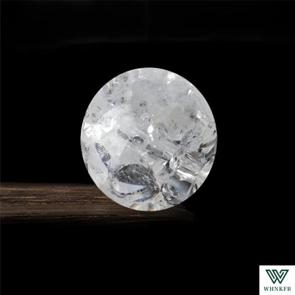 WHNKFB 6mm 100PCS Natural Crackled Clear Quartz Round Beads, Transparent Loose Crystal Beads for Jewelry Making Craft - 4mm 6mm 8mm 10mm Options with Free Elastic Cord