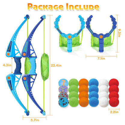 AOSPHYS 20Pcs Reusable Water Balloons + 4 Flower Water Balloons with 2 Bows and Arrows Sets + 2 Slingshots Launcher, Pool Beach Water Fight Equipment for Boys and Girls, Summer Toys for Kids Ages 3-12