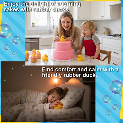 2 Pcs Jumbo Rubber Yellow Duck,Kalafona 10.3 Inch Giant Big Large No 'Bebe' Noise No Hole Rubber Funny Duck Bath Pool Toy Without Hole for Kids Shower Birthday Party Favor Home Decor