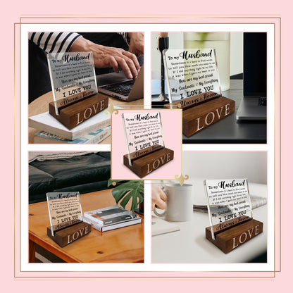 Gifts for Husband from Wife, To My Husband Plaque, Husband Appreciation Gifts from Wife, Husband Christmas Wedding Anniversary Valentines Day Birthday Gifts From Wife Decorative Sign VZH1
