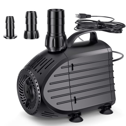 NFESOLAR Submersible Water Pump 1200GPH, Ultra Quiet Submersible Pump with Dry Burning Protection 11ft High Lift for Pond, Fountains, Waterfall, Hydroponics, Aquariums KF208