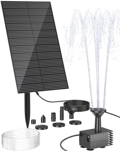 Biling Solar Water Fountain Pump, Solar Bird Bath, Outdoor with Tubing, Solar Powered Fountain Pump for Pond BirdBath, Garden, Pool, Fish Tank,Backyard