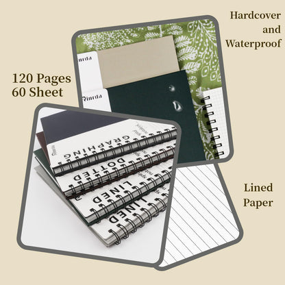 Rinrda Lined Notebook Spiral Notebook 8.5" x 11"-4 Pack Large Journal Hardcover Notebook 7mm College Ruled Notebook 120 Pages 100 GSM Thick Hardcover Journal for School (LINED, Mult-color)