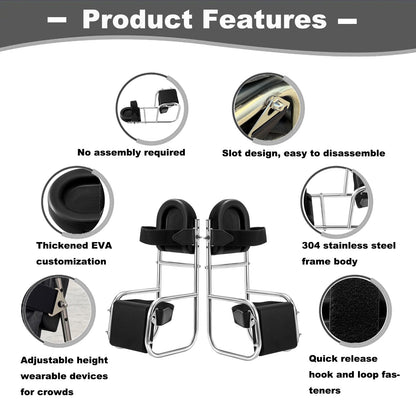 Gigagreet 2-Pack Gardening Knee Seat, No Assembly Required, Pre-Assembled Stainless Steel Frame with Thick EVA Foam, Ergonomic Knee Seat Stool for Gardening, Floor Cleaning, DIY & Home Tasks