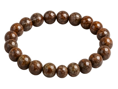 Amazing Gemstone Brown Snowflake Obsidian Bracelet for Women - Chakra Mens Bracelet Protection Crystals and Healing Stones - Blessing Bracelet Spiritual Meditation Gift Christmas Stocking