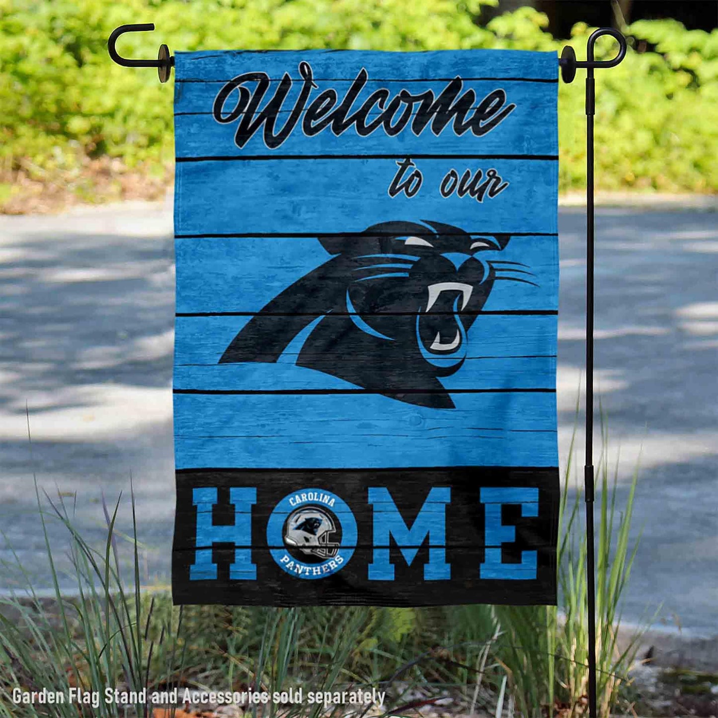 Carolina Panthers Welcome Home Decorative Garden Flag Double Sided Banner