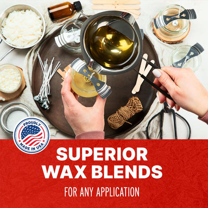 Blended Waxes, Inc. Paraffin Wax Blocks, Household Paraffin Wax for Candle Making, Canning, Waterproofing, Metal Preservation, and a Variety of Other Applications, 1lb Blocks - Pack of 2