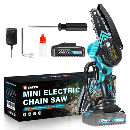 Saker Mini Chainsaw,Portable Electric Chainsaws Cordless,Handheld Chain Saw Pruning Shears Chain Saws for Tree Branches,Courtyard,Household and Garden,Father Day Gift for Men Dad Husband Women