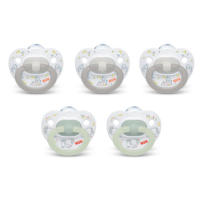 NUK Comfy Orthodontic Pacifiers for 0-6 Months – BPA-Free, 5-Pack, Soft & Durable Design for Baby Comfort
