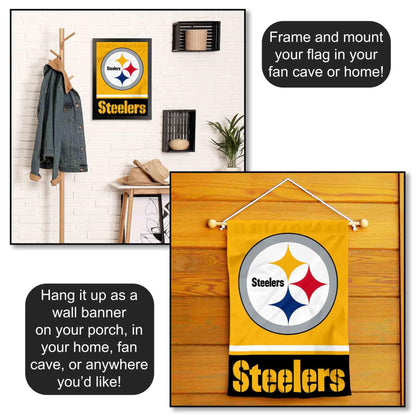 Steelers Gold Double Sided Garden Flag