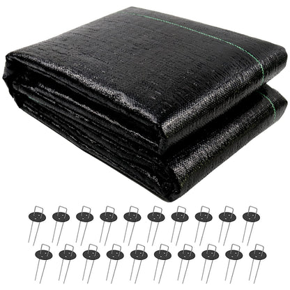 UWIOFF 4ft x 100ft Garden Weed Barrier Landscape Fabric, Premium Ground Cover Weed Blocker Fabric Gardening Mat, Superior Weed Control for Vegetable Garden, Flower Bed, Mulch