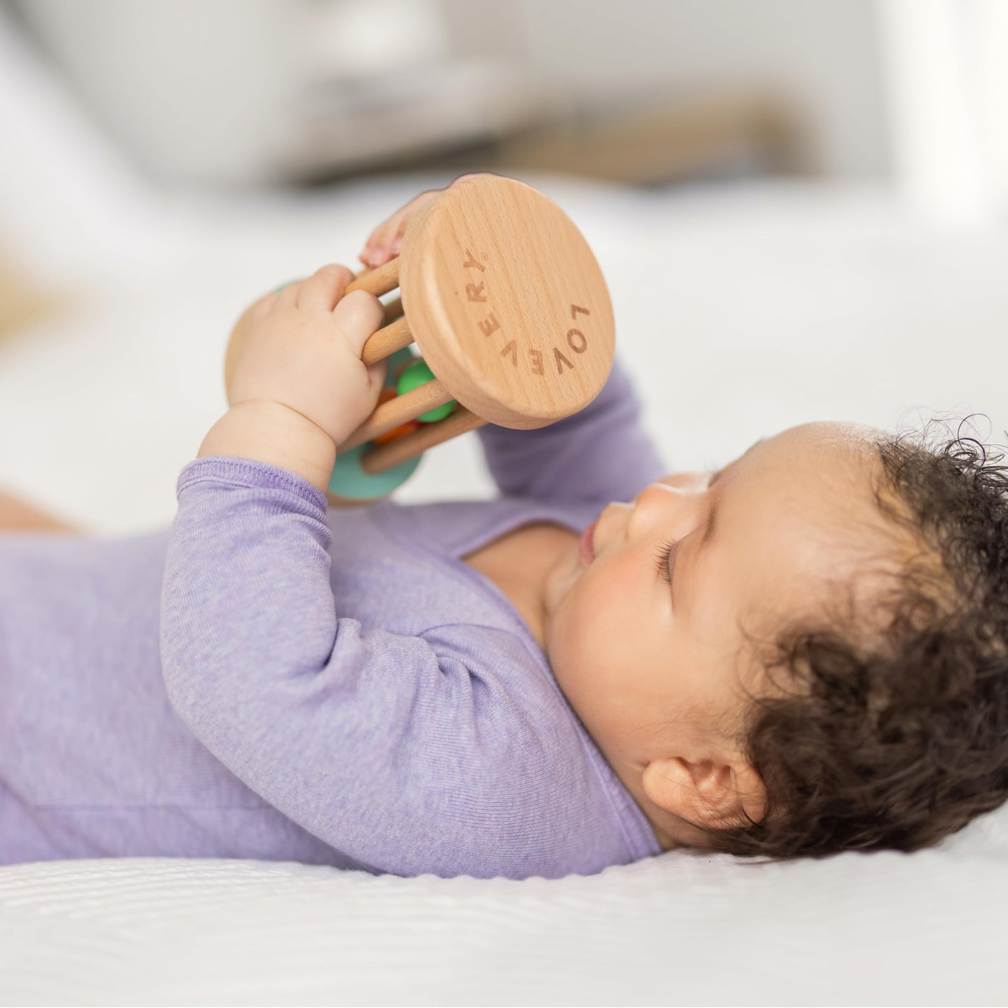Lovevery, Montessori Rolling Rattle, Baby Rattle Starting at 12 Weeks