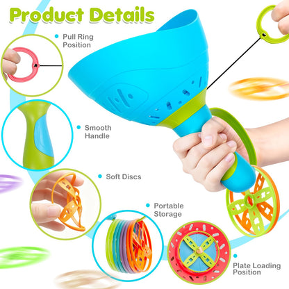 Birebebys Outdoor Toys for Kids Ages 4-8, 3 Packs Flying Catching Game, Outside Manual Capture Chasing Toys for Ages 3-7, Fun Family Games for Boys Girls Ages 2 3 4 5 6