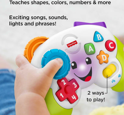 Fisher-Price Baby & Toddler Toy Laugh & Learn Game & Learn Controller with Music & Lights for Early Pretend Play Infants Ages 6+ Months