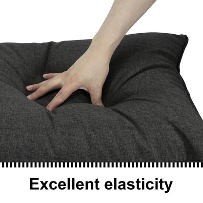 Outdoor Loveseat Cushion Set 44'' x 24'', Outdoor Cushions for Patio Furniture with Fastness Cover, Water Repellent Outdoor Seat Cushion and Couch Back Cushions for Bench, and Swing (Solid Dark Grey)