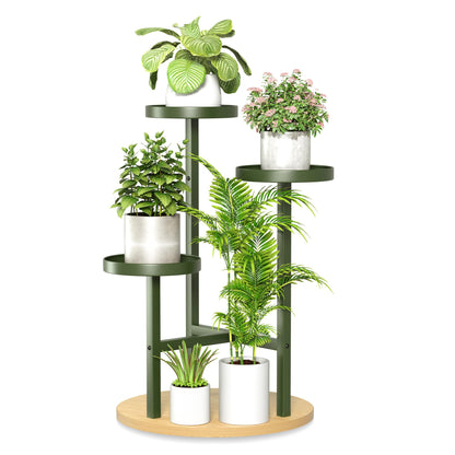 NQW 3 Tiered Tall Plant Stand for Multiple Plants Corner Display Rack Tiered Flower Stand Plant Table for Living Room Balcony Garden Patio