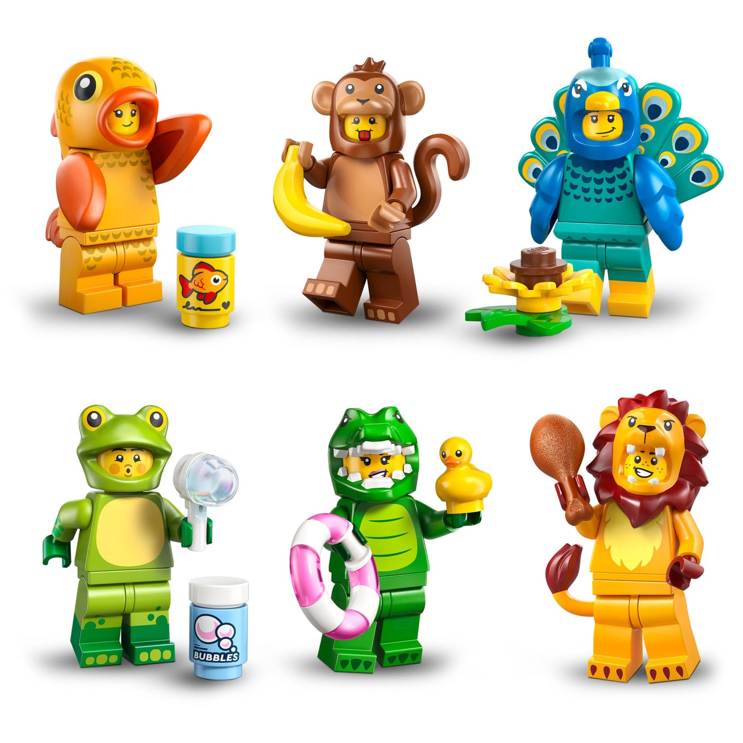 LEGO Minifigures Animal Series 28 6 Pack - Kids Toys in Sealed Mystery Boxes - Animal Themed Figures to Collect - Birthday Party Favors & Gift Idea for Boys & Girls, Ages 5+ - 66813