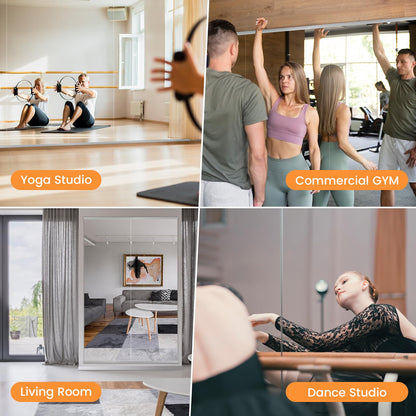 Peegel Home Gym Mirror - 63''x24''(2PCS) Large Frameless Tempered Glass Workout Mirrors for Home Gym Wall,Yoga,Garage,Dance