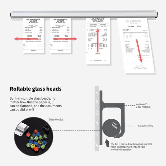 CjgyzTicket Holder for Restaurant, 28/32/36/48/60 inches, Restaurant Order Holder，Durable and Easy to use, Suitable for Commercial Kitchens, cafes, Fast-Food(28 Inch, 2 Pcs)