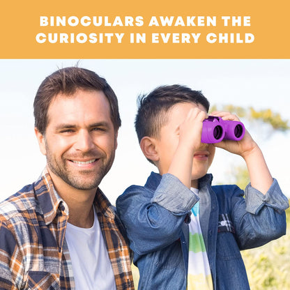 Binoculars for Kids – Perfect Toy for Little Boys and Girls – Extensive Set Incl. Magnifying Glass & Compass – Powerful Magnification 8X21 – 3 to 12 Year Old Kids for Toddler