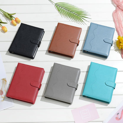 WASON A5 Binder PU Leather Journal Ring Portfolio Lined Notebook Refillable Paper Diary with Removable Clipboard Writing Notepad for Travel Business School Agenda Organizer (Black)