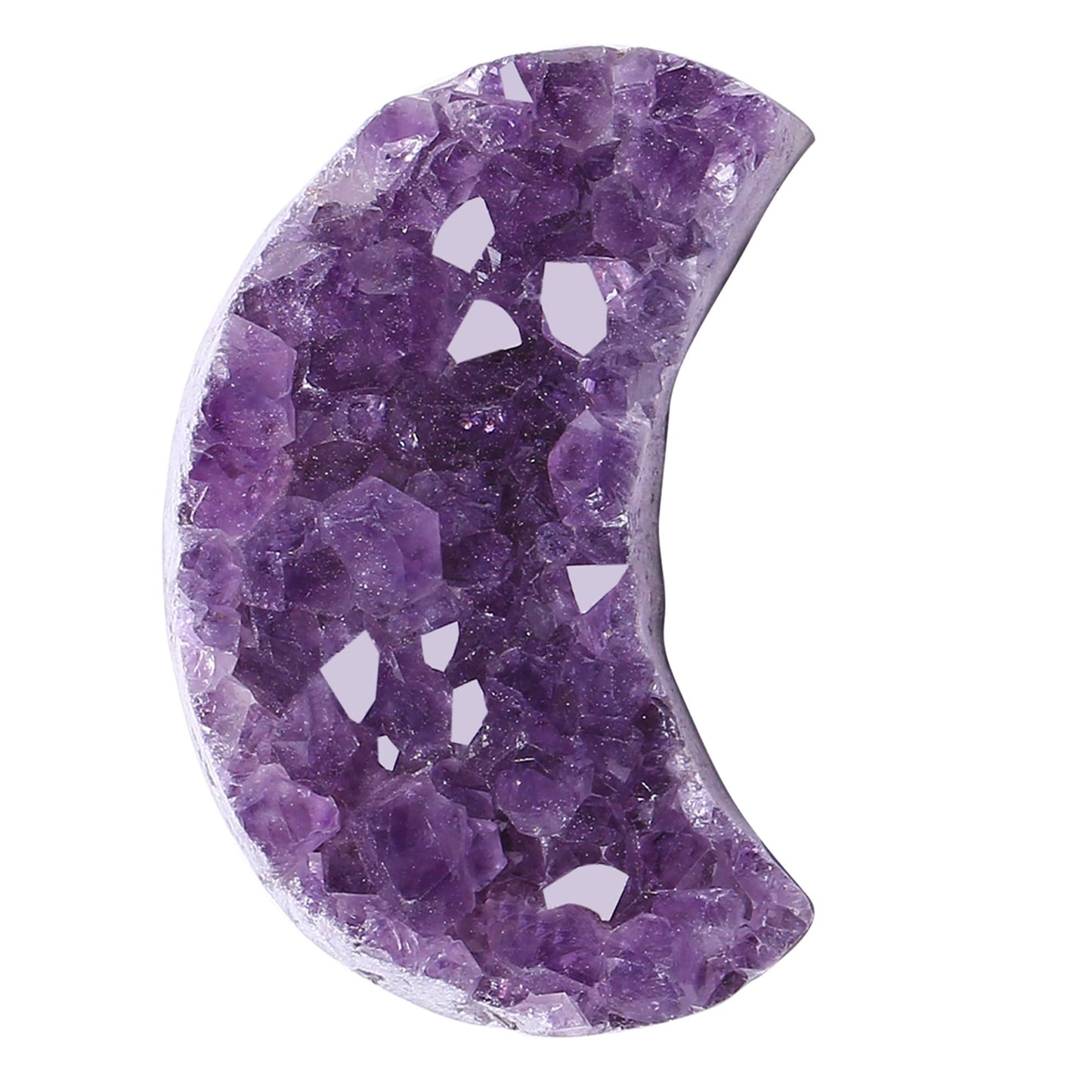 ZHIYUXI Moon Gifts Crystal Cluster Gemstones Amethyst Healing Crystals Moon Gifts for Women Gem Stone Rock Geode Protection Crystals Raw Stone Decor Energy Balance Reiki Home Decor