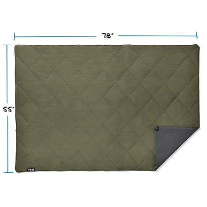 YETI Lowlands Blanket, Multi-Use Blanket with Travel Bag, Olive Green