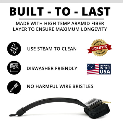 Grill Rescue BBQ Replaceable Scraper Cleaning Head, [Rescue-Upgraded], Bristle Free, Durable and Unique Scraper Tools for Cast Iron or Stainless-Steel Grates, Barbecue Cleaner (Rescue Pro Head)