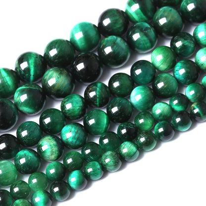 60PCS 6MM AAA Green Tiger Eye Stone Beads Natural Gemstone Bead Crystal Healing Energy Jewelry Making DIY 15 inches