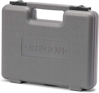 Oregon Chainsaw Chain Sharpening Kit with Hard Case - Contains Files, Handles, Depth Gauge, Stump Vise, Felling Wedge, and More Accessories