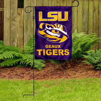 Louisiana State LSU Tigers Geaux Garden Banner Flag with Stand Pole Holder