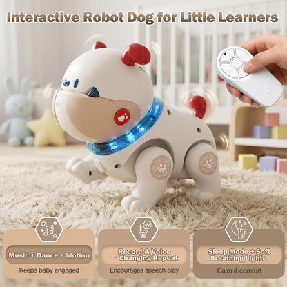 great dachong Baby Toys for 6-12 Months: Musical Crawling Dog Toy with Dancing, Recording & Lights, First Birthday Gift for Boys & Girls, Tummy Time Sensory Toy for Toddlers 1-3