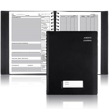 Fuyoooo Jobsite Journal 7 x 10 Inch Construction Daily Log Activity Record Construction Planner for Work Project Job Management