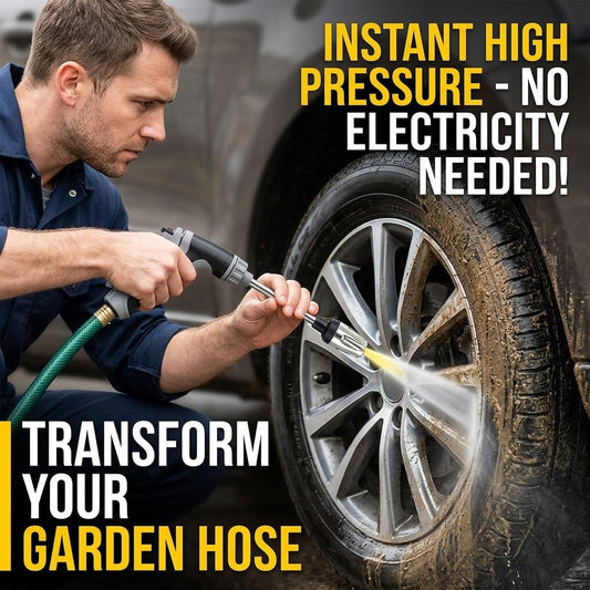 Pressure Washer, Handheld Power Washer with 360° Rotating Nozzle, 3 Spray Modes, Stainless Steel Universal Hose Fit,Pressure Washer Gun for Car, Patio, Driveway & Outdoor Cleaning