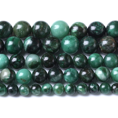 6mm 59pcs Natural Green Emerald Mica Crystal Gemstone Beads for Jewelry Making DIY Bracelet