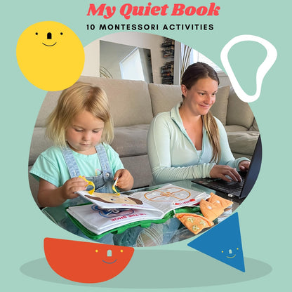 BAVY My Quiet Book - Toddler Travel Essential, Car Plane Airplane Toys, Montessori Busy Board Book, Activity Books for Toddlers 1-3, Gifts for 1 2 3 4 Year Old Girl, Birthday Gifts Toys Age 2-4