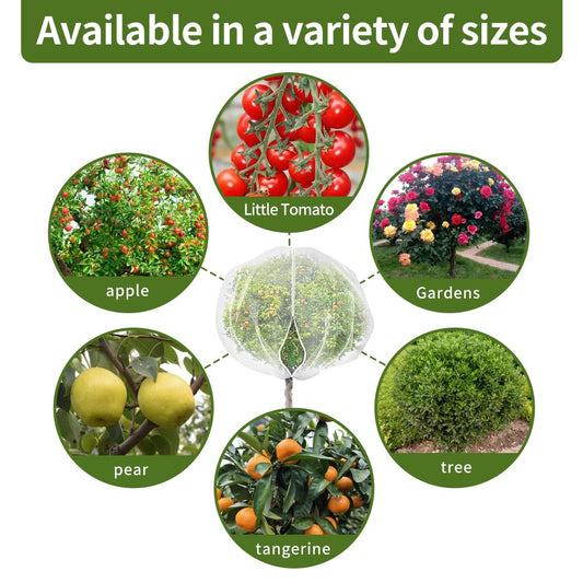 1 Pack Extra-Large Fruit Tree Netting Covers for Birds and Squirrels(15X15ft) –Bird Nets for Fruit Trees with Zipper and Drawstring, Extra Large Durable Mesh Garden Netting to Protect Fruit Trees