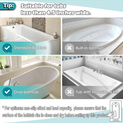 Saddle shape 2 Compartments Bath Toy Organizer, Easy Access for Children, Wide Opening Bath Toy Holder for Drying Toys and Storage, Mesh Shower Toy Holder and Bath Tub Toy Storage Organizer for Tub.