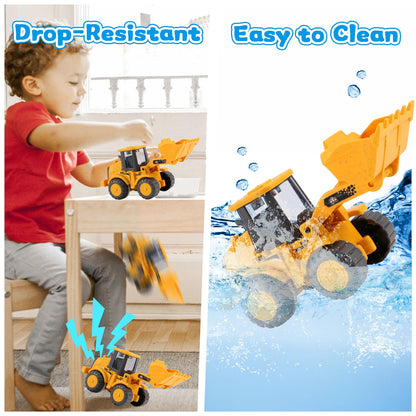 vusum Toddler Toys for Ages 2-4, Kids Toys for 1 2 3 Year Old Boy Girls,Dump Truck Cement Mixer Excavator Toy Cars Set, BPA Free, Phthalates Free, PVC, Outdoor Toddler Boy Toys Birthday