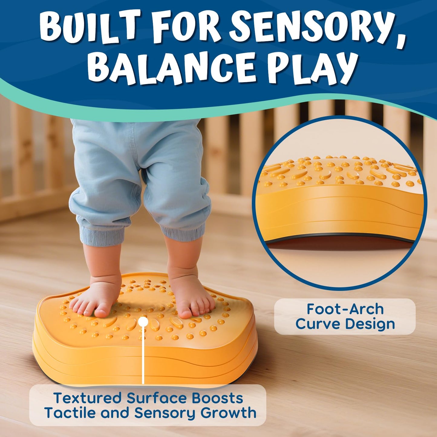 Lehoo Castle Stepping Stones for Kids, Non-Slip Toddler Stepping Stones for Autism, Balance Stones Sensory Toys for Toddlers 1-3, Crab Toddler Outdoor Toys, Obstacle Course for Kids 3-5